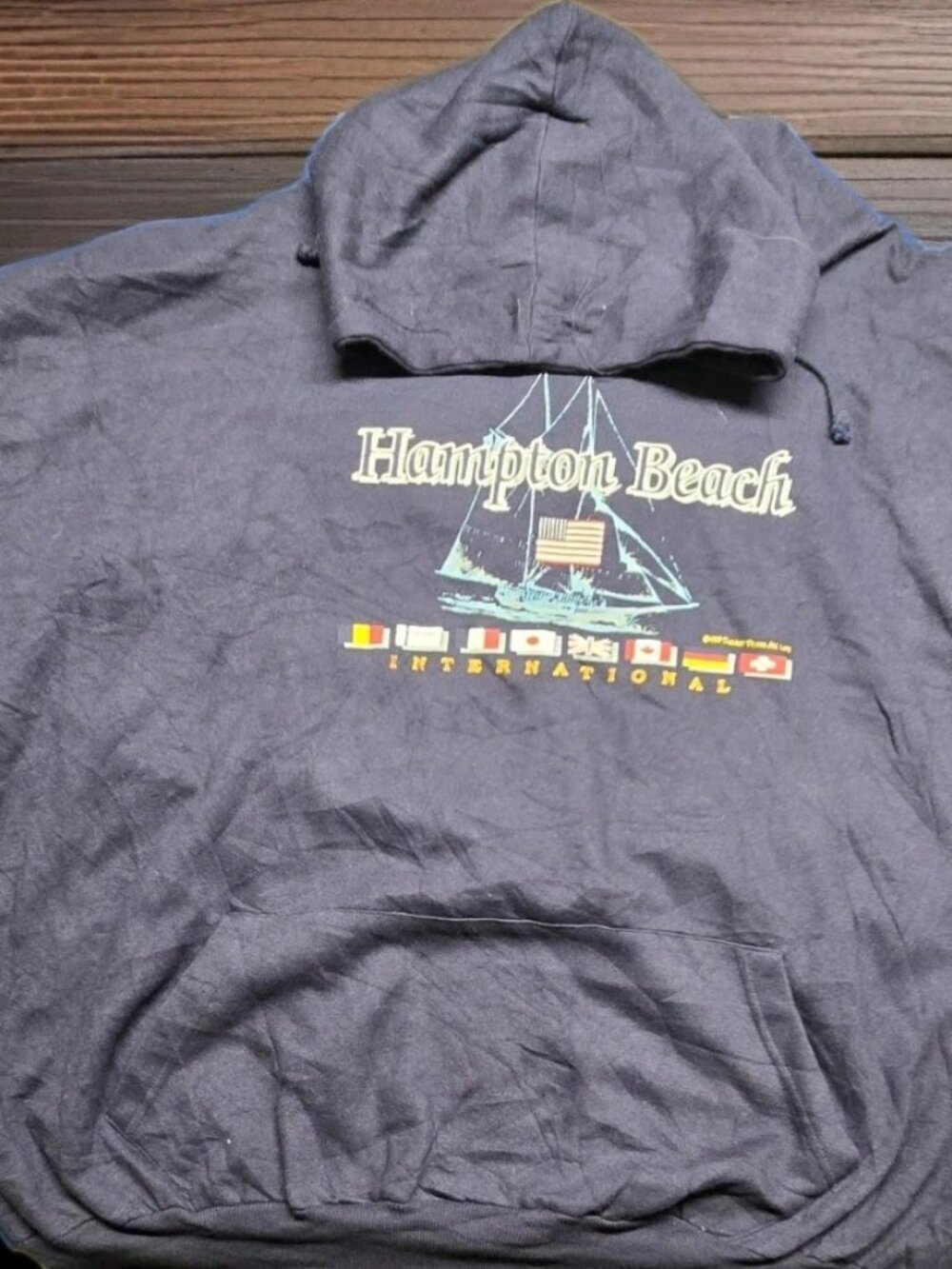 VTG 1999 Hampton Beach International Sailboat Hoodie 3XL Jon Lauren